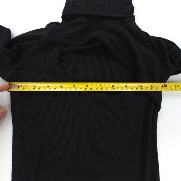 NEW Alix NYC Carder Cutout Turtleneck Thumbhole Ribbed Knit Bodysuit 90s Minimal - Picture 4 of 9